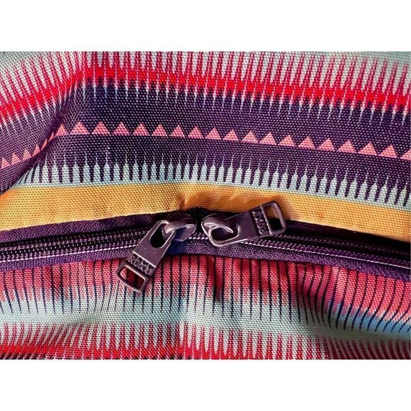 Roxy Bohemian Aztec Print Colorful Multi-Pocket Laptop Compartment Back - Picture 13 of 16